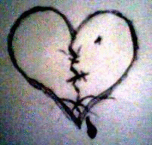 Gif animé coeur barbelé